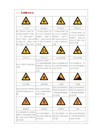 交通警告标志37496773