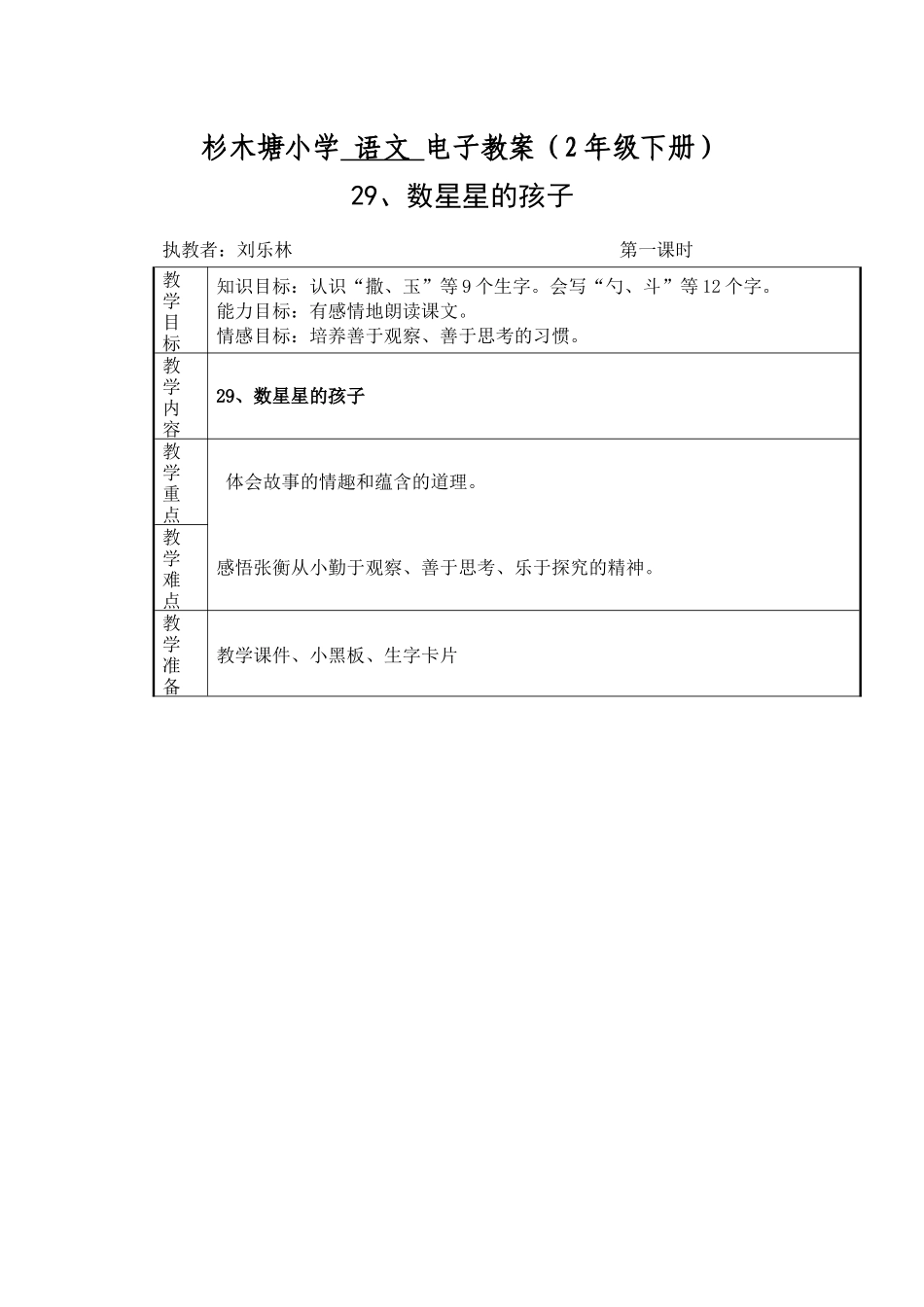 杉木塘小学 语文 八单元电子教案_第1页