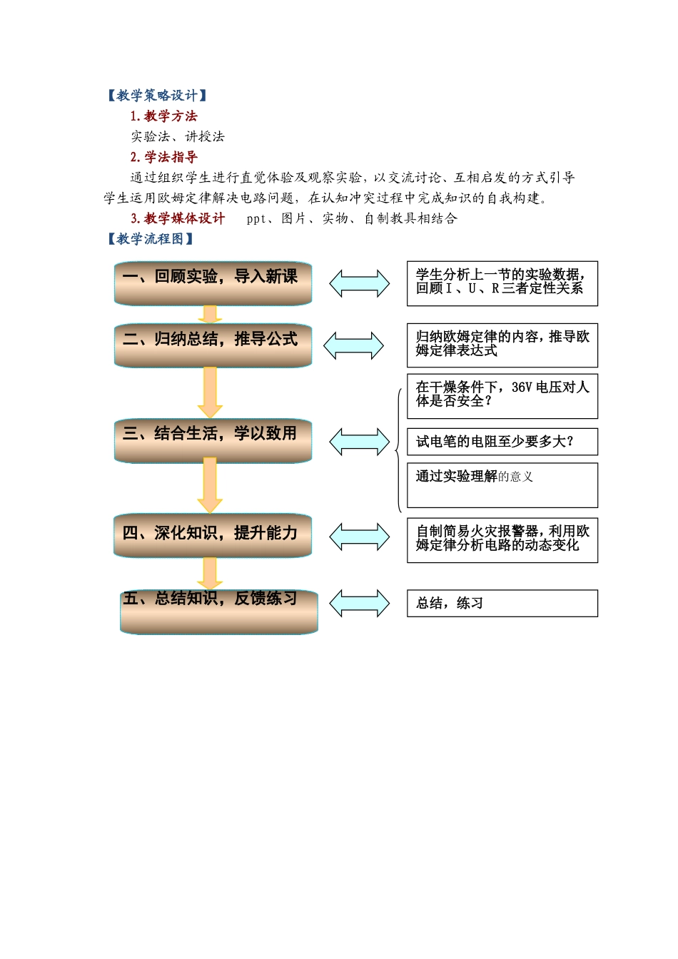 欧姆定律教学设计_第2页