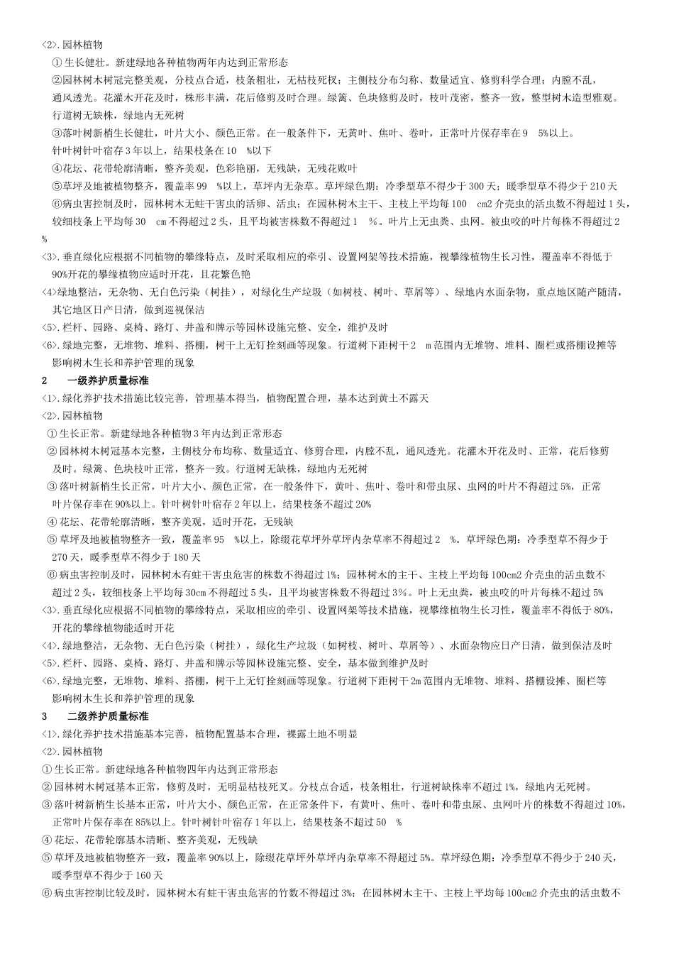 C 城市园林绿化养护管理标准_第2页