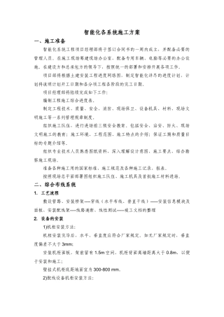 智能化各系统施工方案(DOC36页)