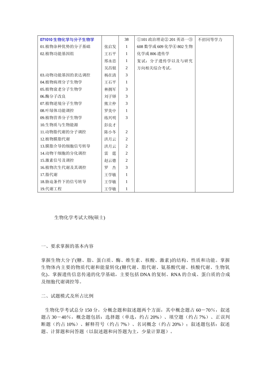 03生物化学考试大纲_第1页