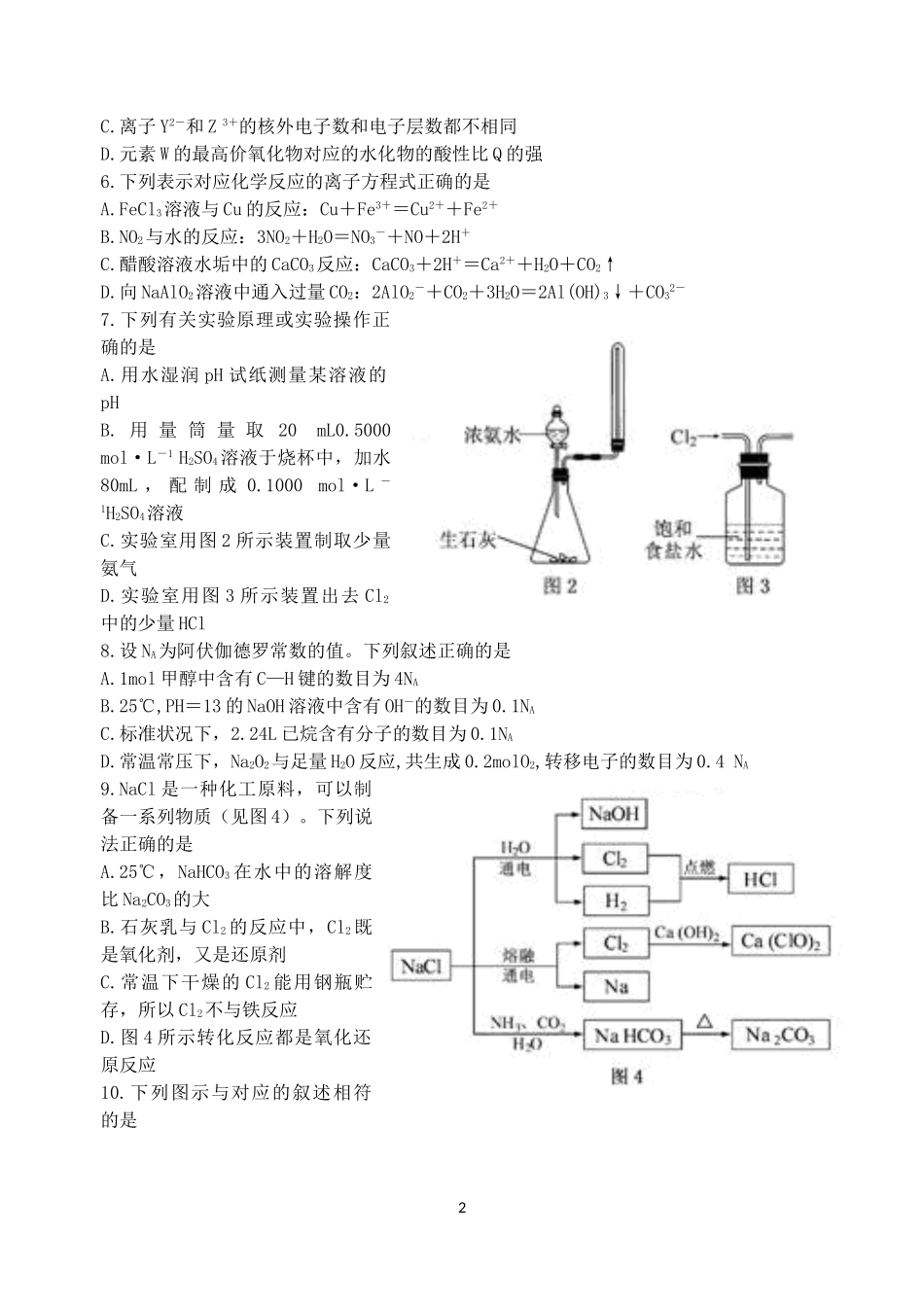 2011年高考化学试卷（江苏卷）试卷_第2页