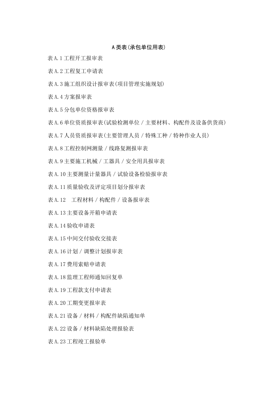电力建设工程监理规范表格(DOC37页)_第2页