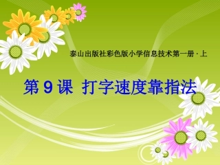 第9课打字速度靠指法