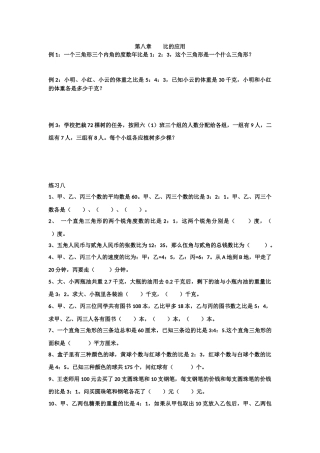 第八章比的应用