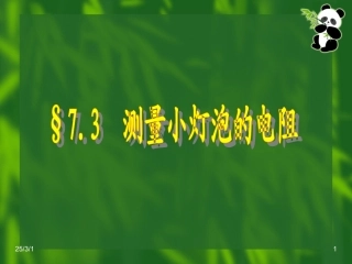 测量小灯泡的电阻