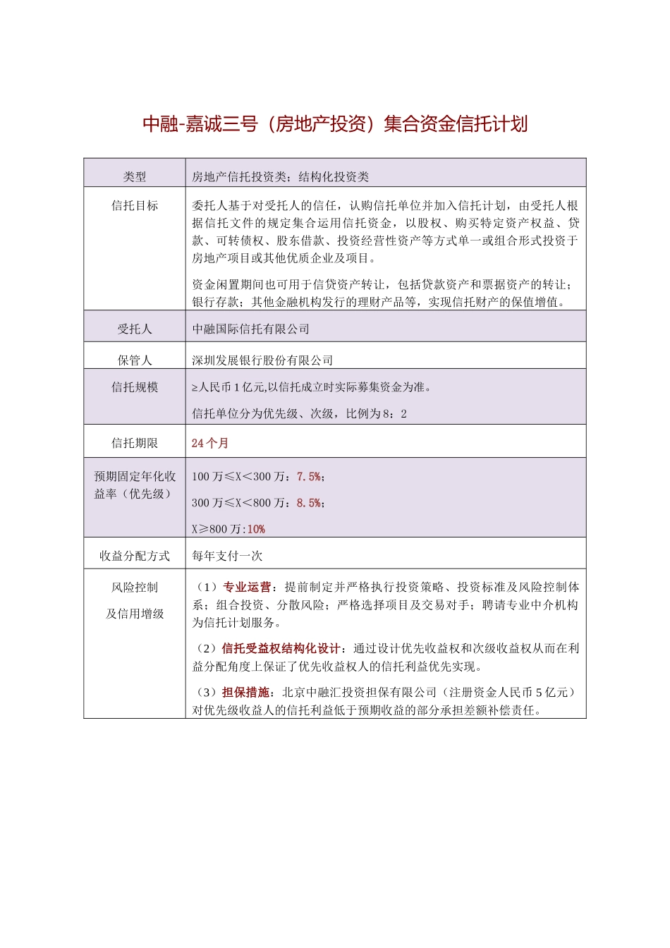 中融-悦合股权投资集合资金信托计划_第1页