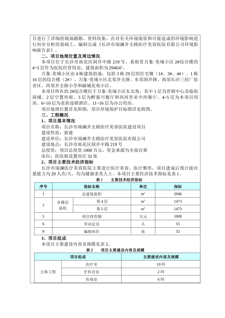 医疗美容医院建设项目环境影响报告表_第2页
