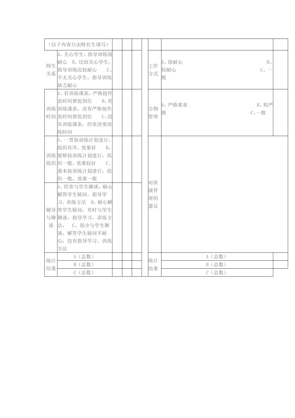 教学问卷调查表_第2页