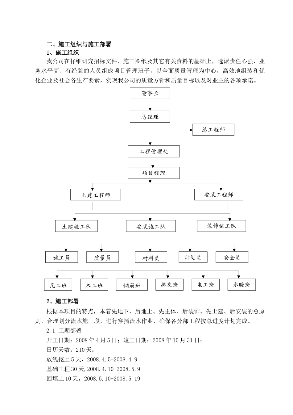 膏城花园二期第四标段泰安市南迎回迁住宅楼工程-施工组织设计_第2页