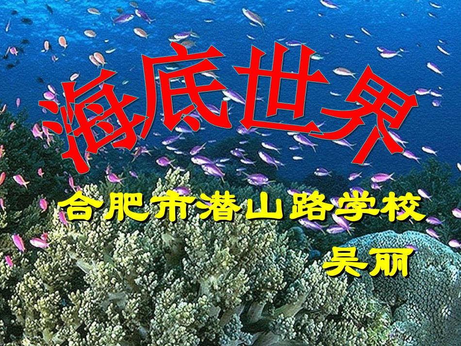 《海底世界》说课_第1页