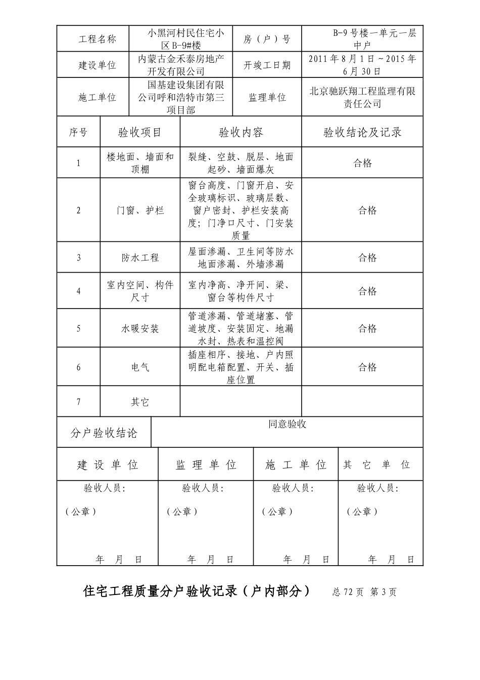 住宅工程质量分户验收记录_第2页