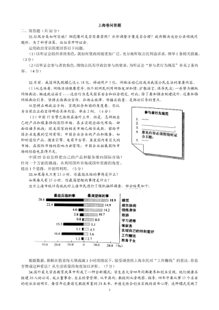 2014年上海卷评分方式代表方向