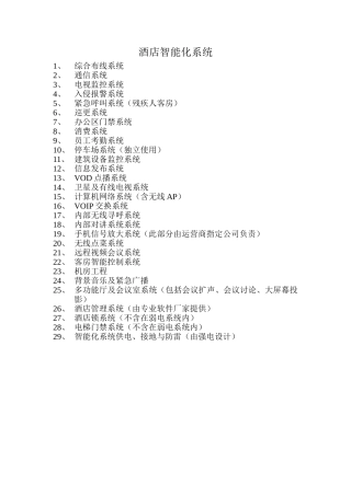 万豪酒店智能化系统(DOC59页)