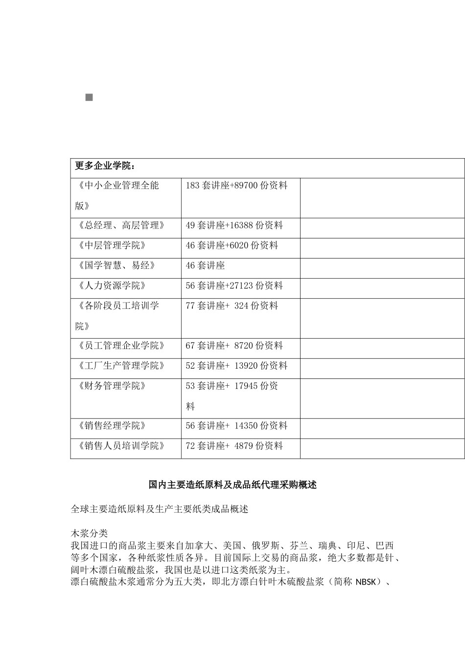 包装印刷国内主要造纸原料与成品纸代理采购_第1页