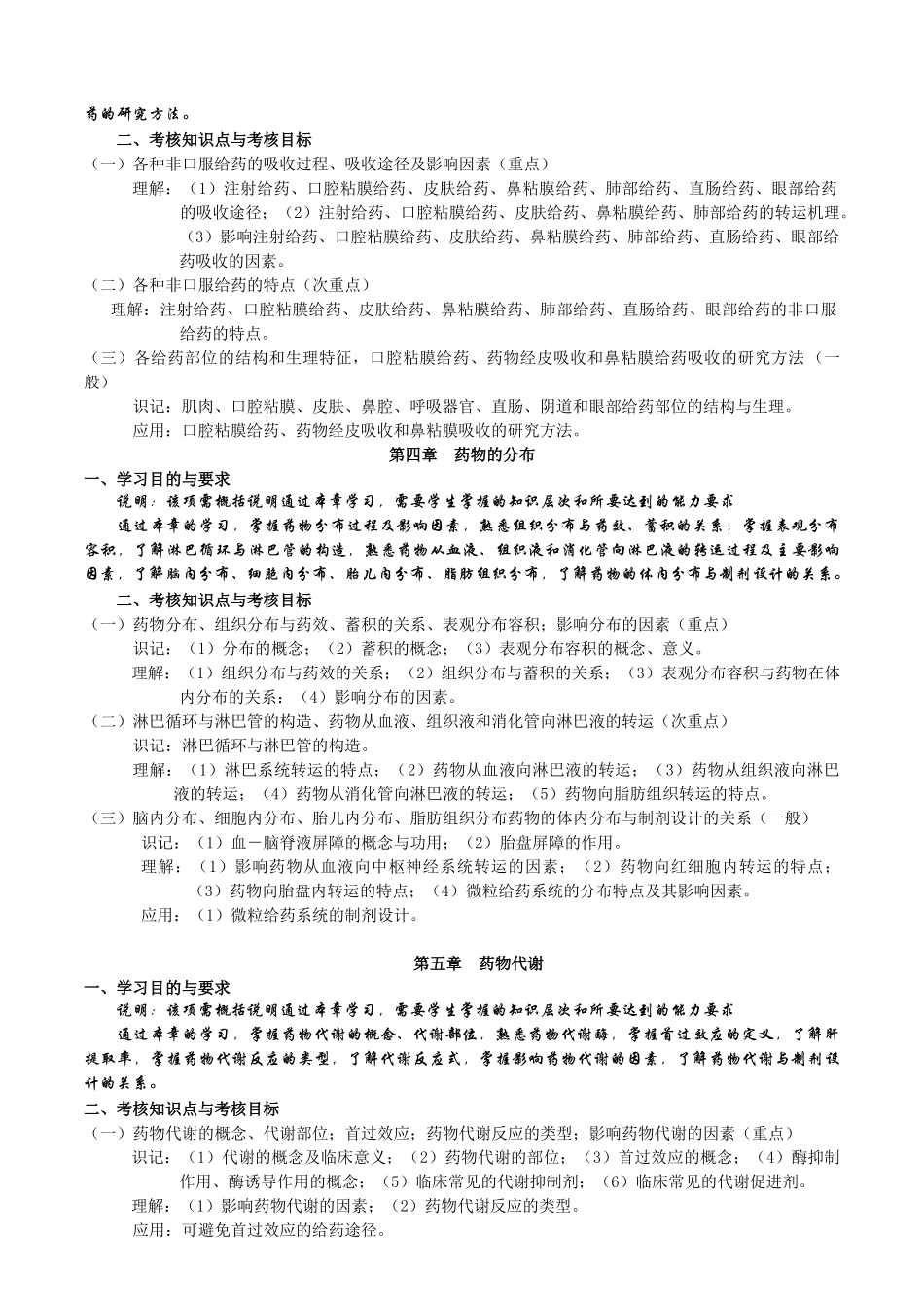 课程名称生物药剂及药物动力学_第3页