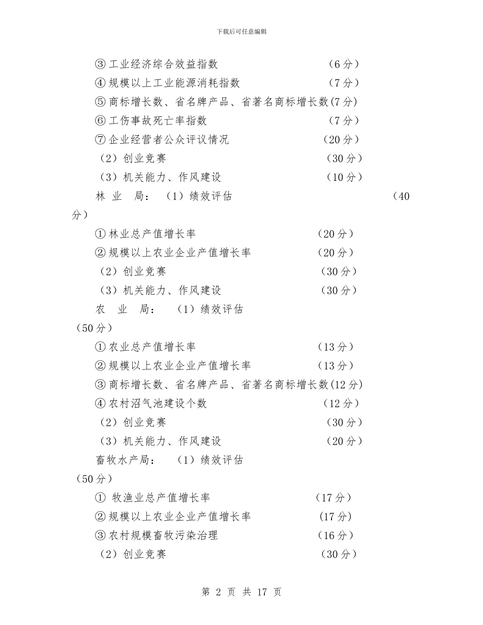 县直部门绩效评估工作方案与县社区卫生服务实施意见汇编_第2页