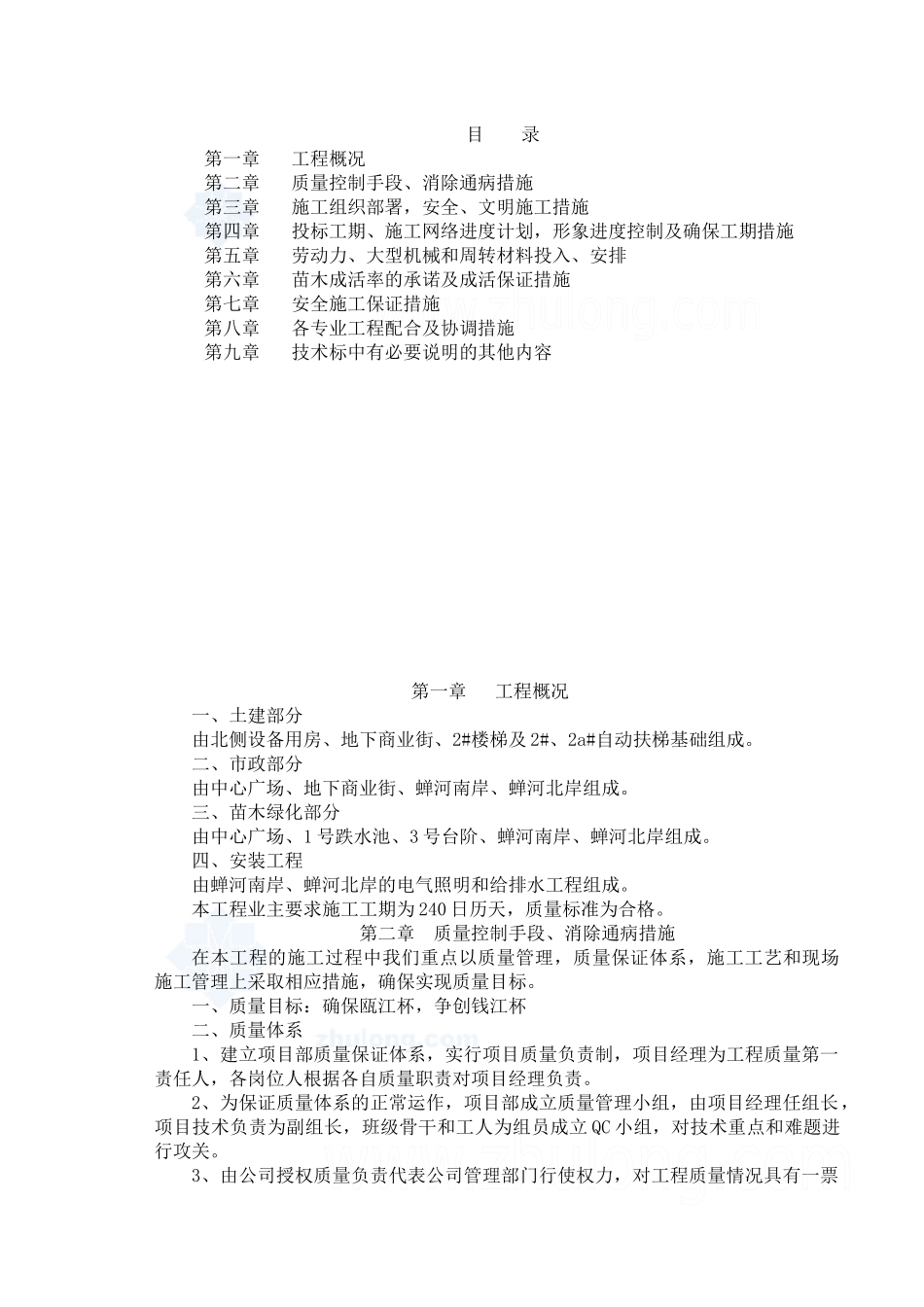 某休闲广场景观工程施工组织设计_第1页