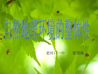 地理：51《自然地理环境的整体性》课件（新人教版必修1）