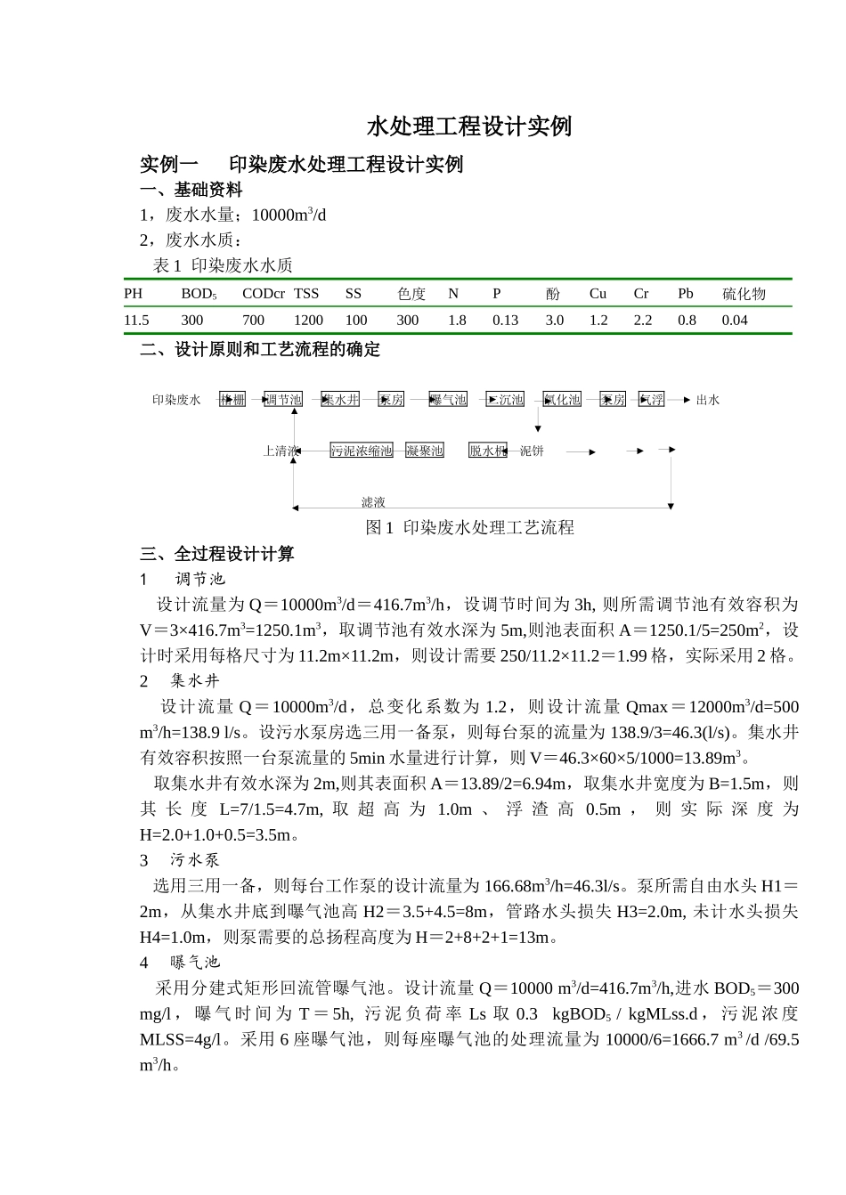 水处理工程设计实例_第1页