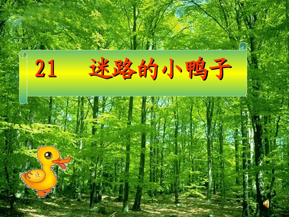 鄂教版迷路的小鸭子_第1页