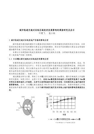 论城市轨道交通对沿线区域经济发展影响的调研