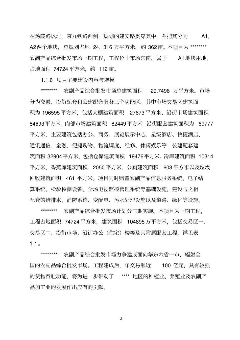 农副产品综合批发场建设项目可行性研究报告_第3页