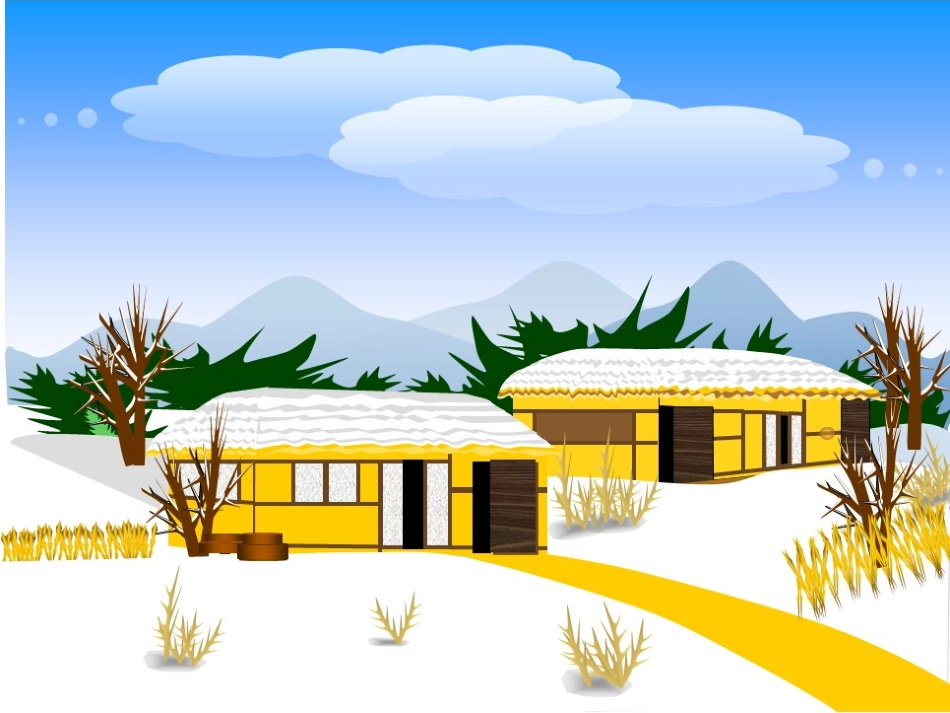 篱笆房子PPT模板_第1页