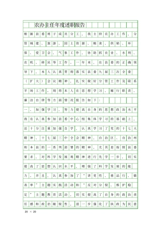 农办主任年述职报告精品工作报告