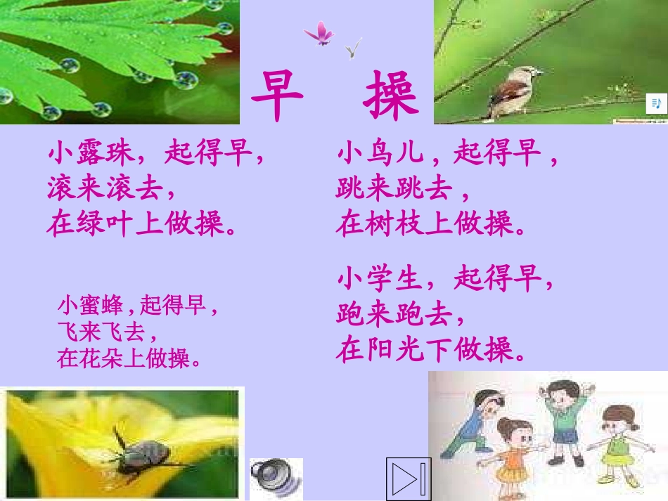 北师大版一年级上册《早操》课件_第2页