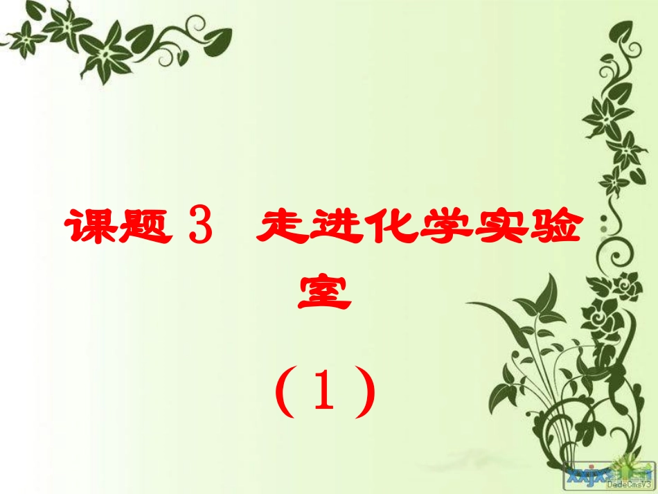 课题3走进化学实验室(1)_第1页