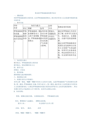罗斯福新政的教学设计