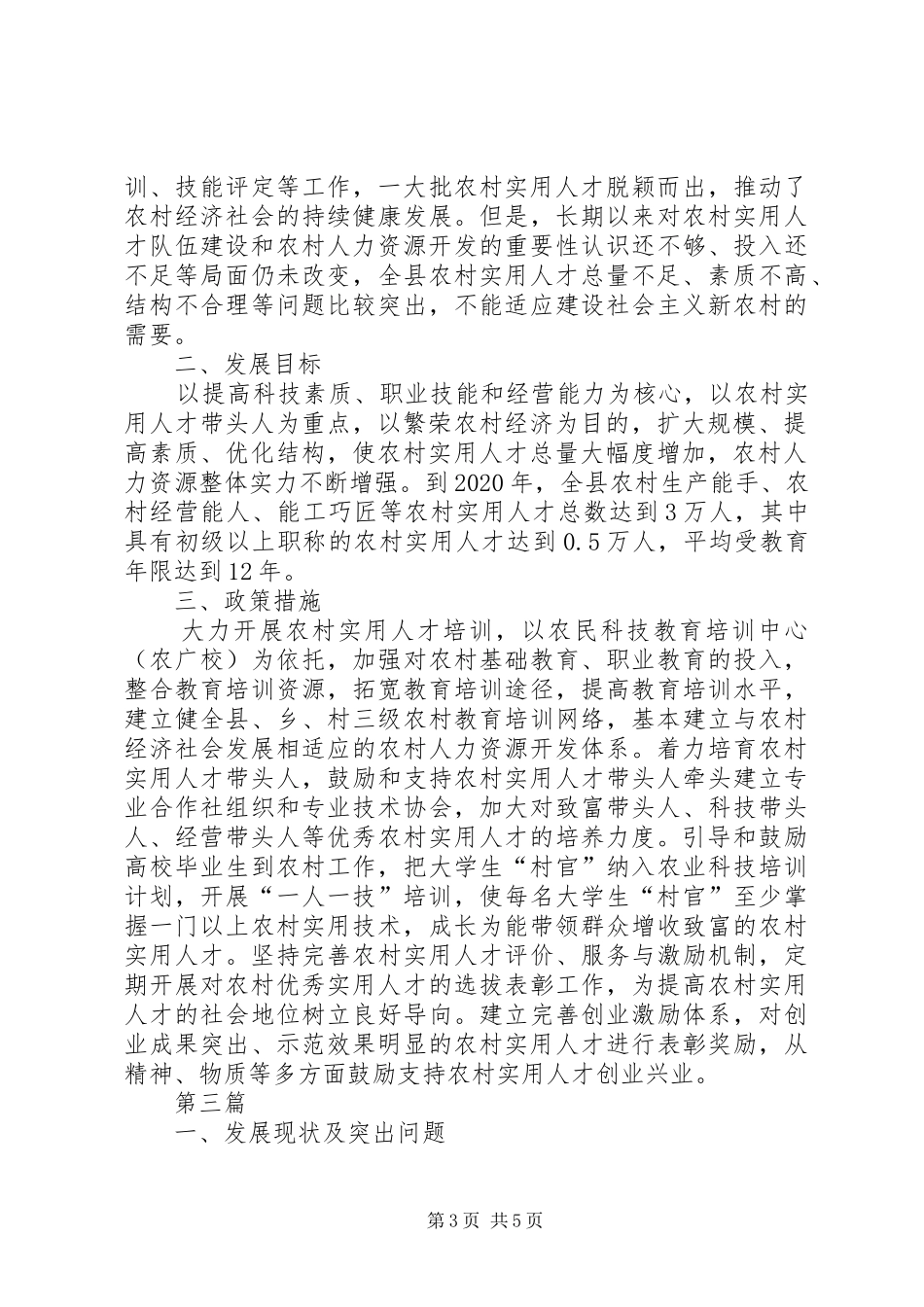 XX年人才发展工作计划3篇_第3页