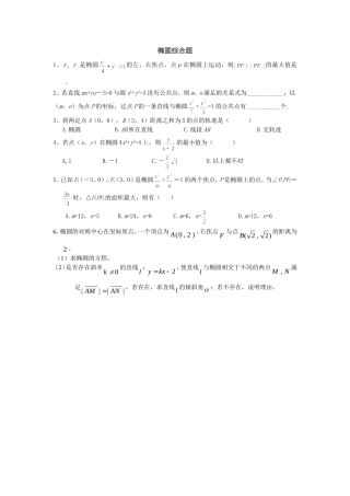 椭圆综合题（2012114）