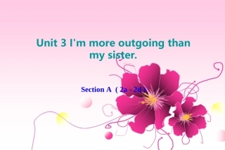 八年级上册第三单元SectionA(2a-2d)课件