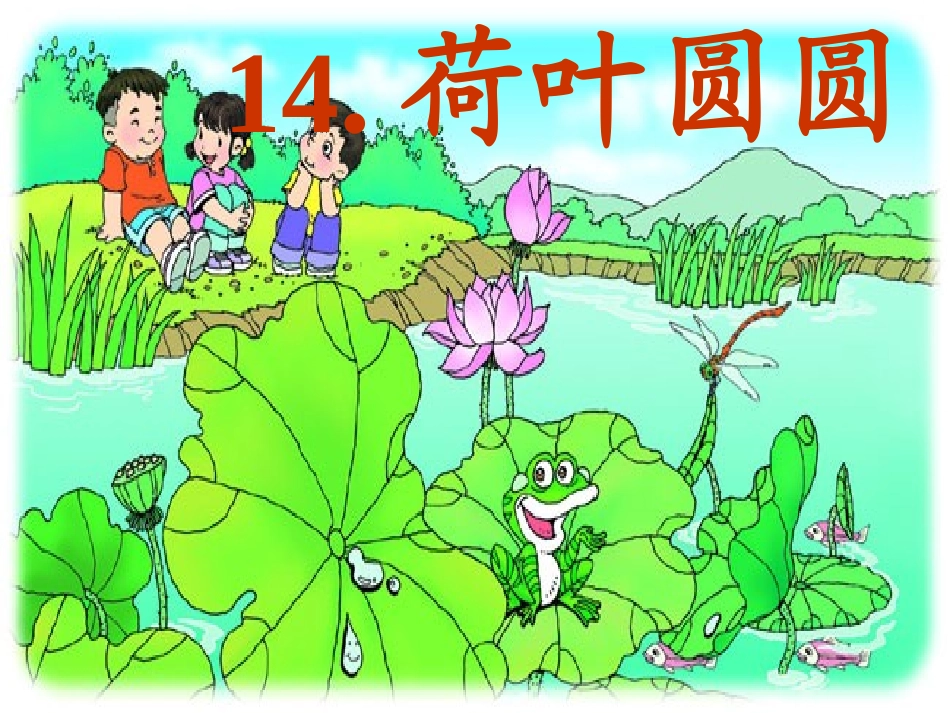 人教版一年级语文下册14《荷叶圆圆》(修改版)课件PPT_第3页
