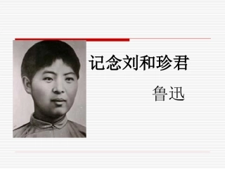 《记念刘和珍君》