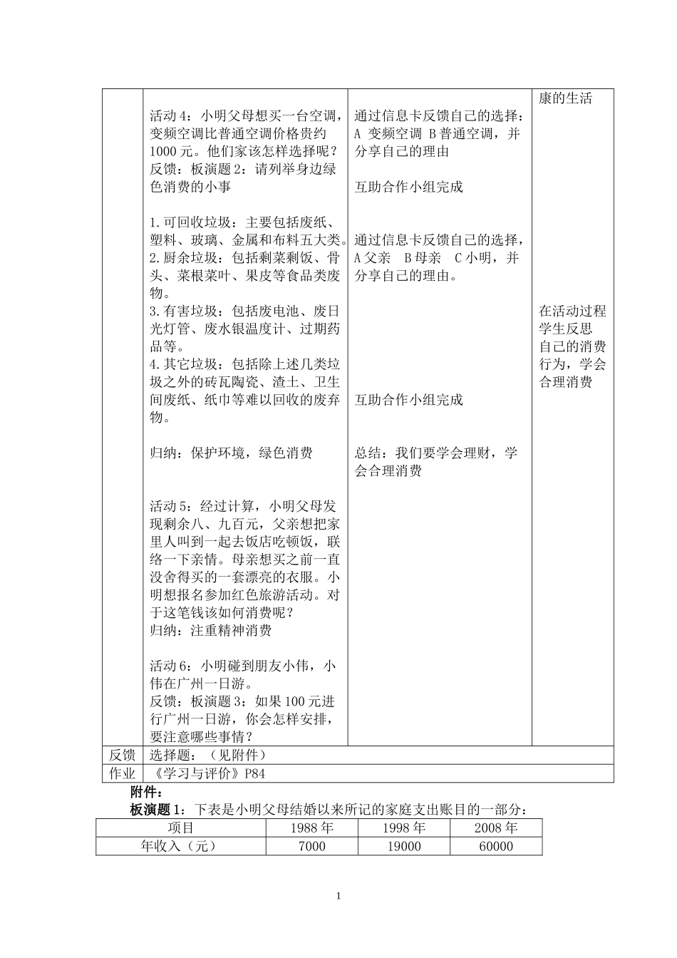 初三政治教案《学会合理消费》_第2页
