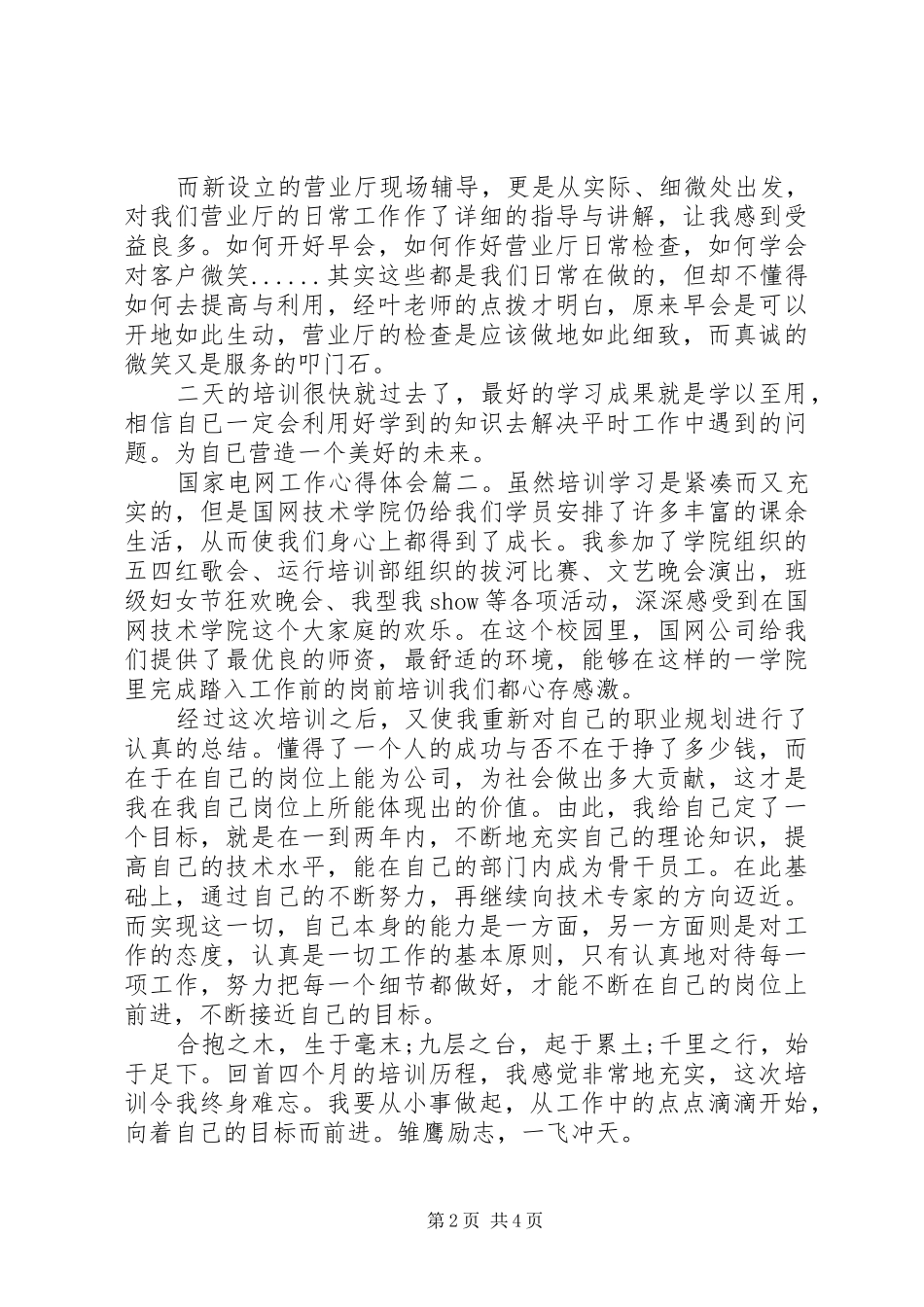 国家电网工作心得体会_第2页