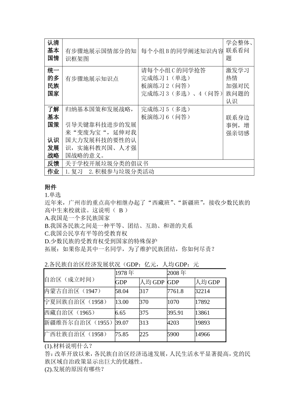初三政治专题五复习设计_第2页