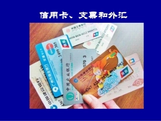 2014-9-12《12信用卡、支票和外汇》课件