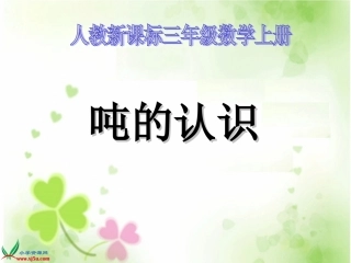 《吨的认识》