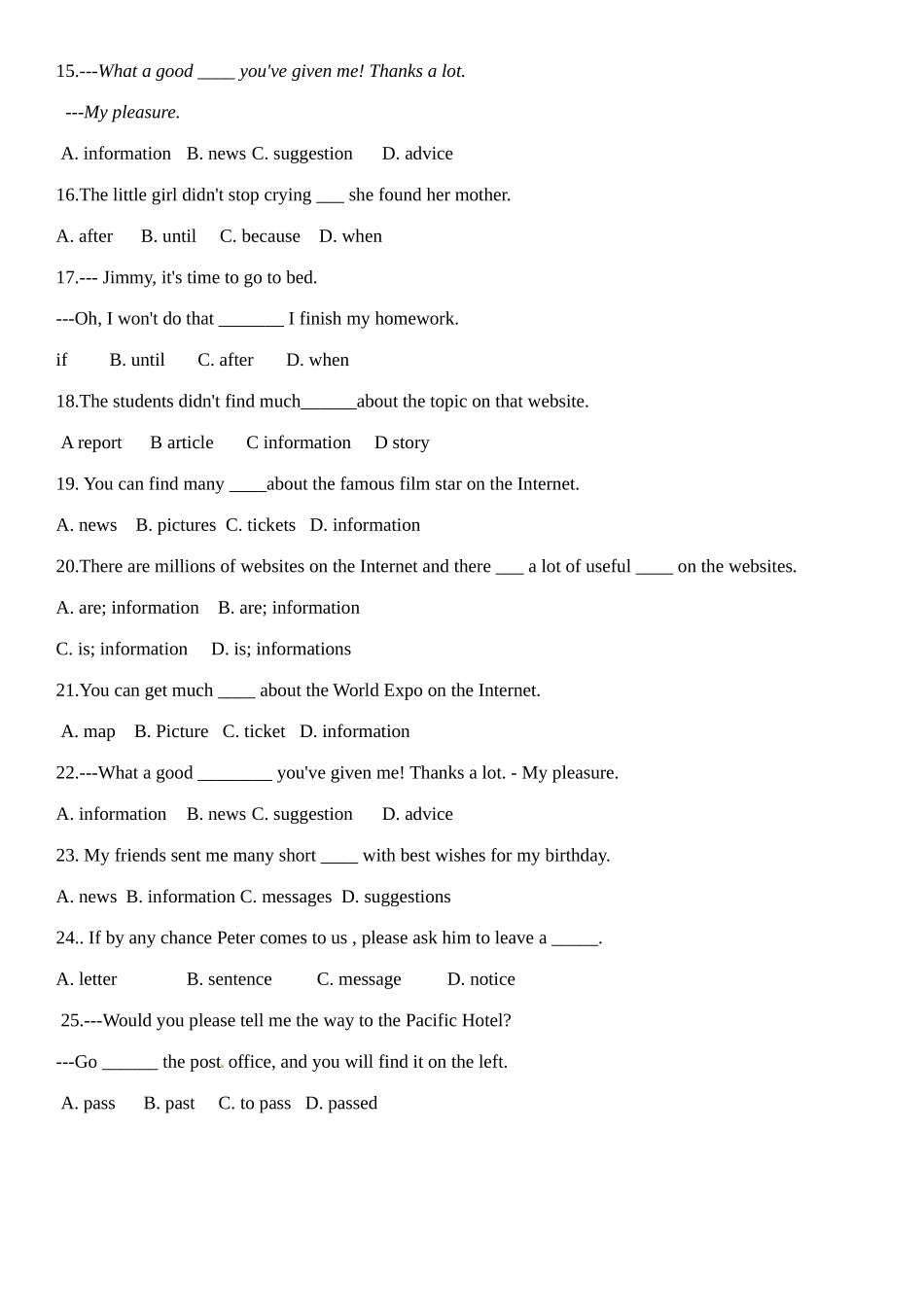 九年级英语Unit3SectionA随堂练习_第2页