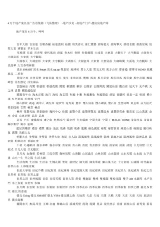 4万个地产案名及广告语集锦