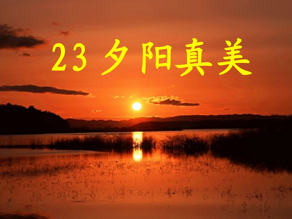 二年级语文夕阳真美1_第1页