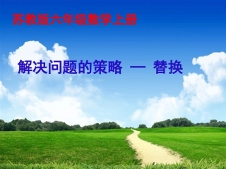 解决问题的策略—替换
