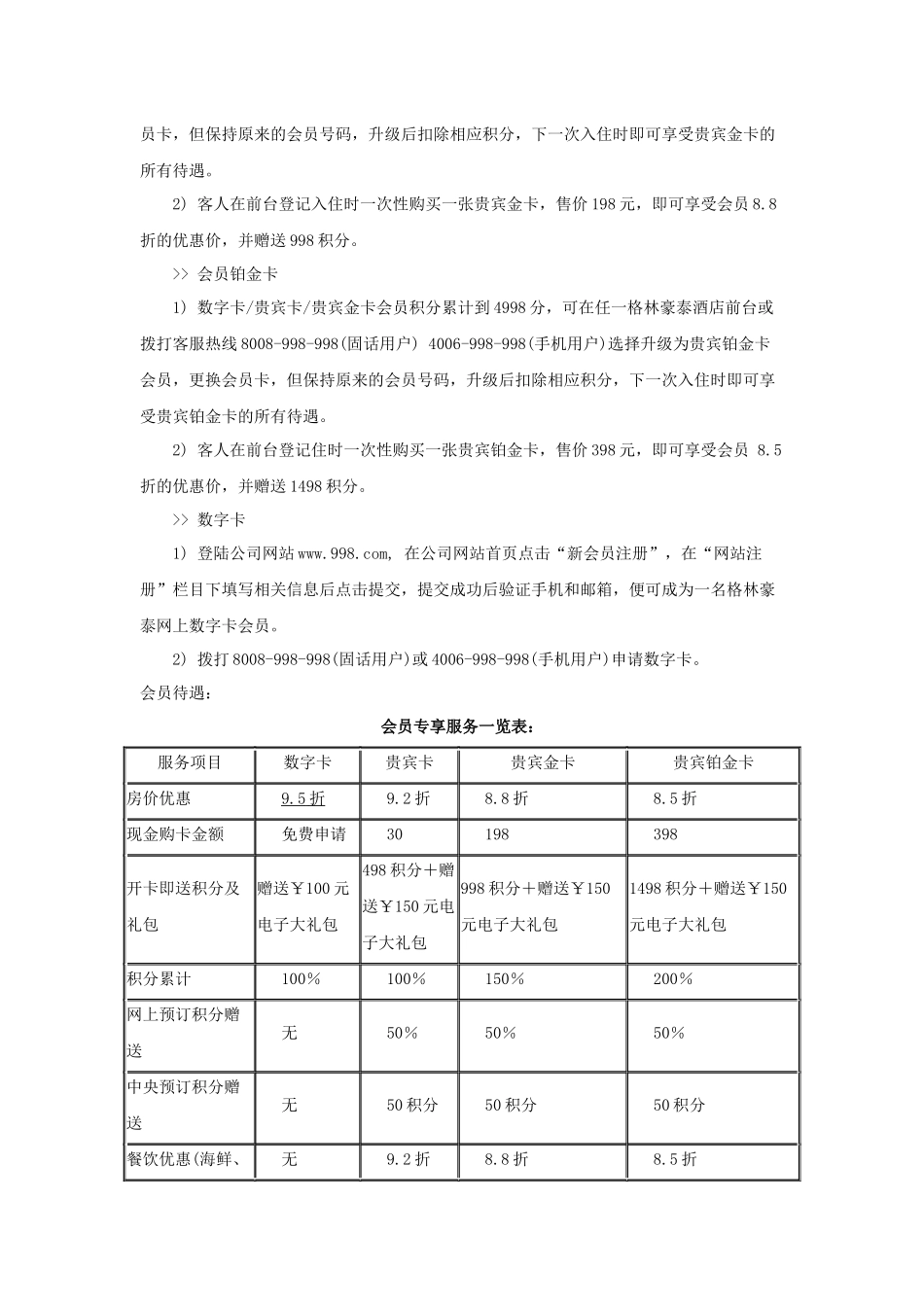 格林豪泰酒店会员手册_第2页