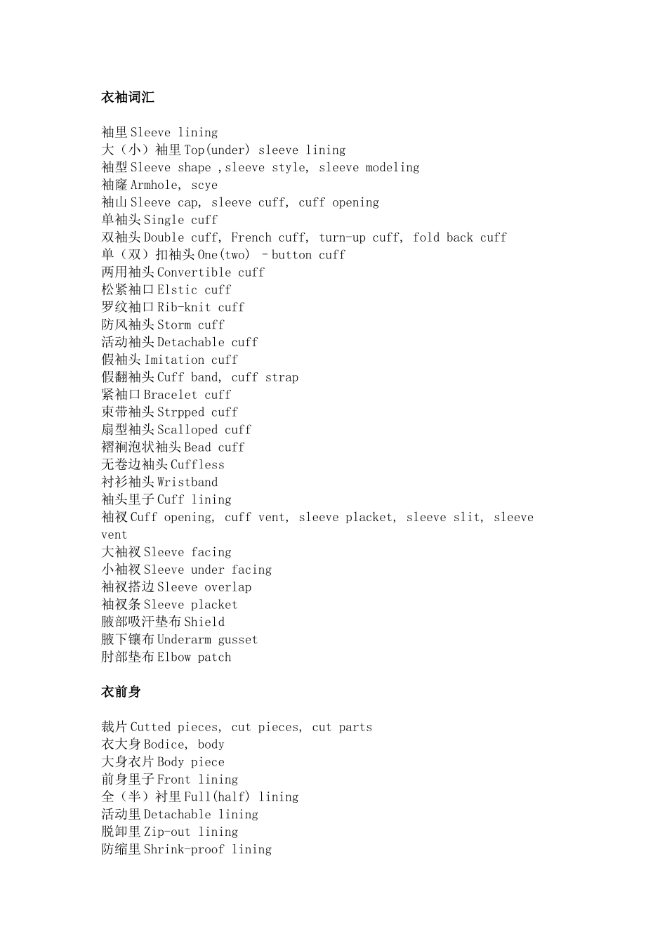 服装英语2655543002_第1页