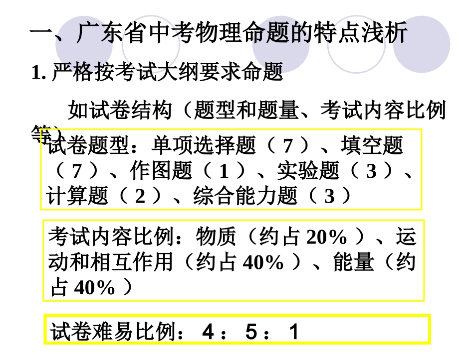 广东省中考物理试题命题浅及复习策略_第3页